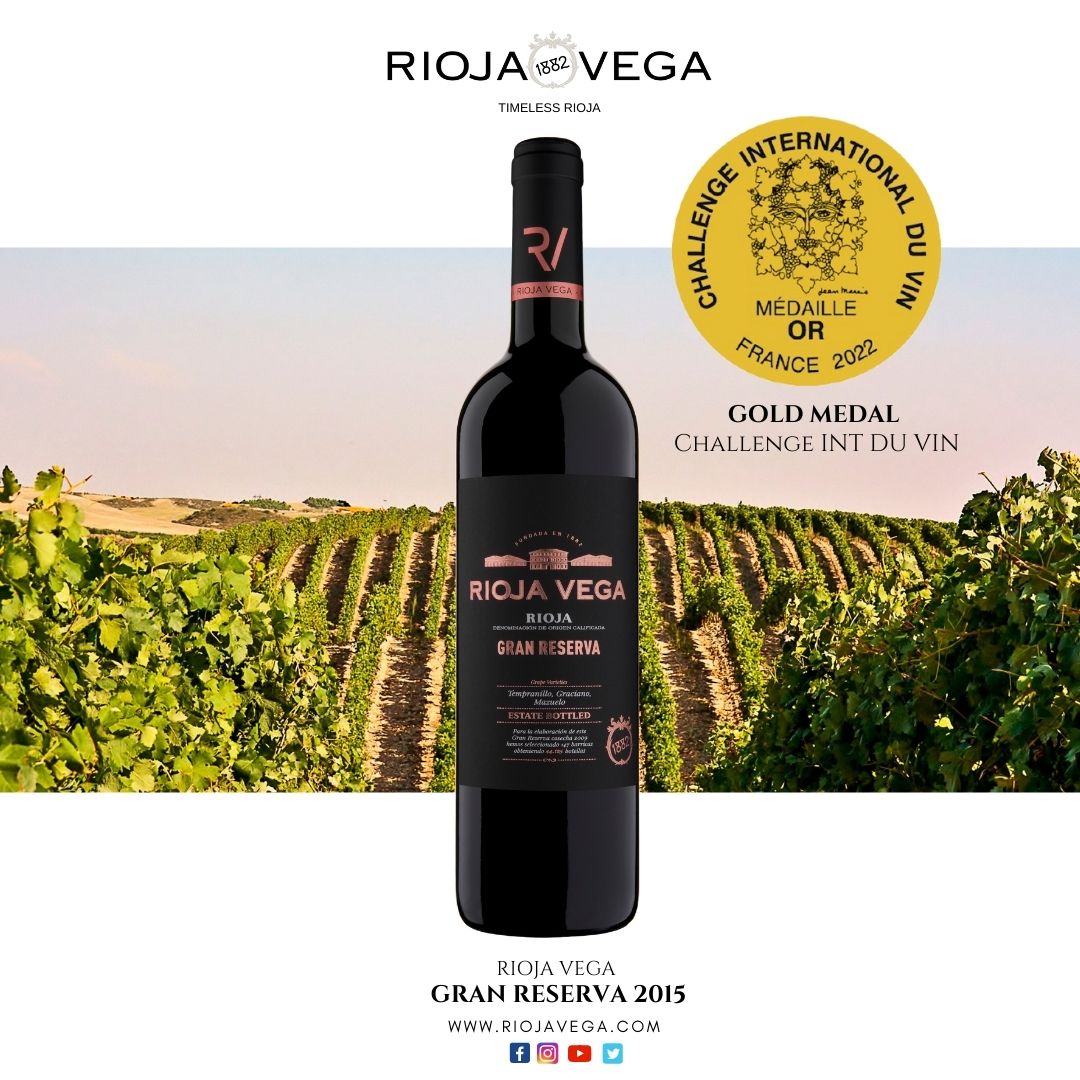 Rioja Vega Gran Reserva 2015, Gold Medal at Challenge International du Vin